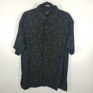 Haggar XL 100% rayon men button up shirt